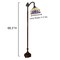 Blue Pedestal Genuine Stained Glass Shade & Floor Lamp Base - Perfect for a Living Room, Bedroom, Office, & More